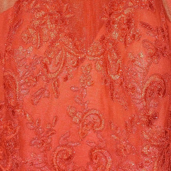 Azazie Burnt Orange Bridesmaid Dress Size A4 - Picture 2 of 3
